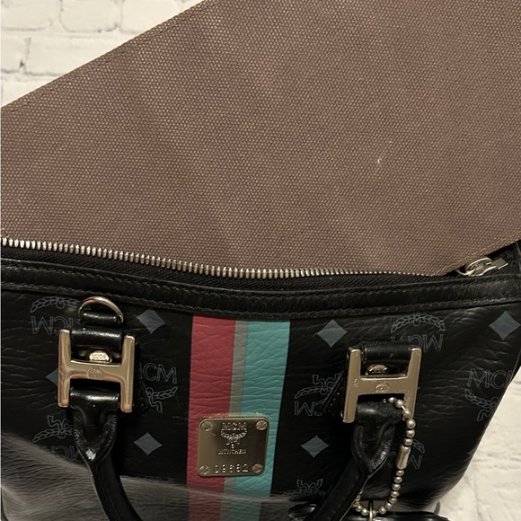 MCM Black Boston Dog Bone Bag - EUC - Picture 12 of 16